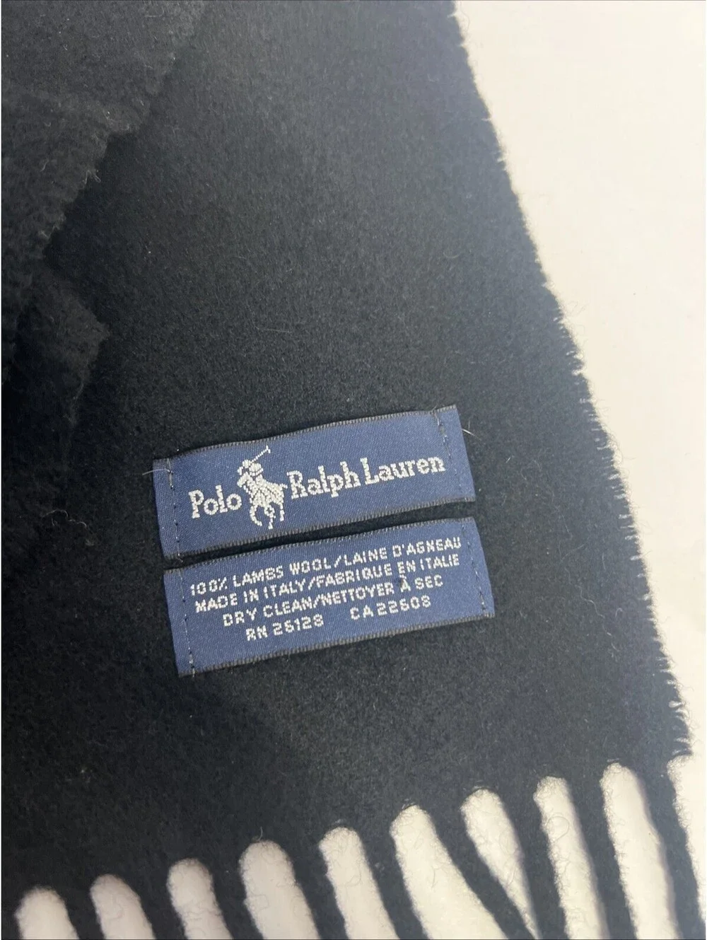 Polo by Ralph Lauren | Wool  Black Scarf